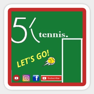 5K Tennis LET'S GO! (Front Only) Sticker